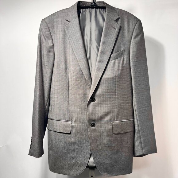 ERMENEGILDO ZEGNA Over Checked Two-Piece Wool Suit Trofeo 600 Gray 48R Italy - Picture 3 of 16